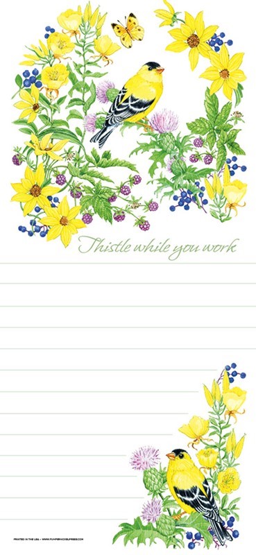 Goldfinch in Thistle | Songbird themed list pads