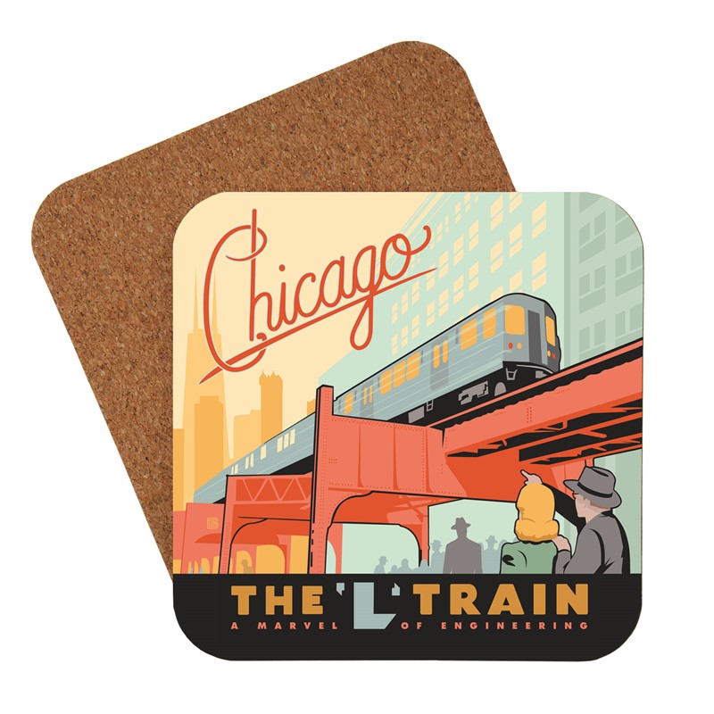 Chicago L-Train Coaster | Chicago Themed Coaster