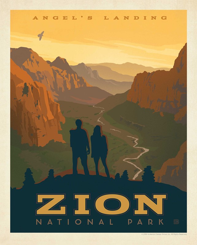 Zion Angel's Landing Print | American Made