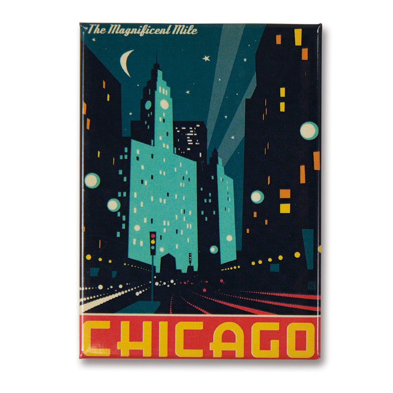 Chicago Modern Magnificent Mile Magnet | Made in the USA