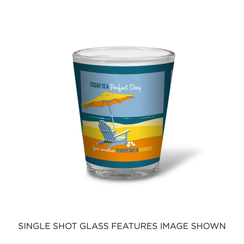 FL Beach Scene Shot Glass | Beach Shot Glass