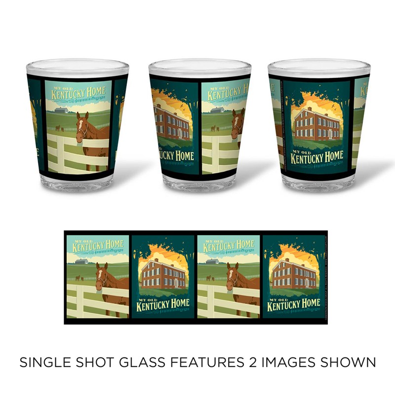 My Old Kentucky Home & MYOK Horse Quad | Shot Glass