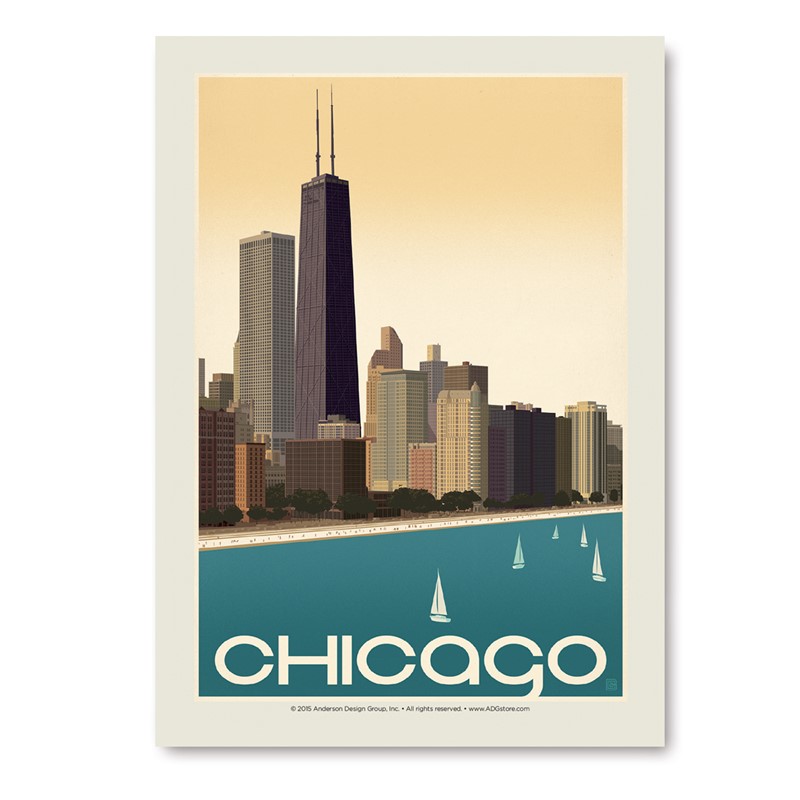 Chicago Skyline | Vertical Sticker