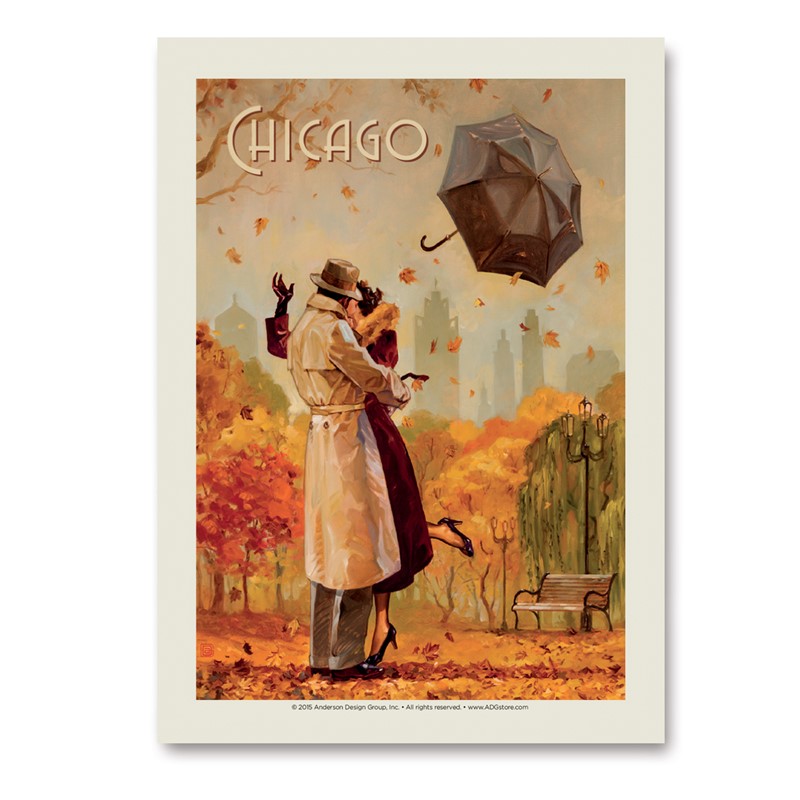 Chicago Windy City Kiss | Vertical Sticker