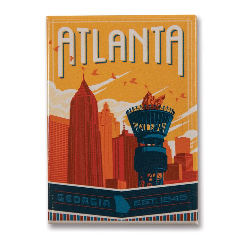 Atlanta, GA Magnet | Metal Magnet