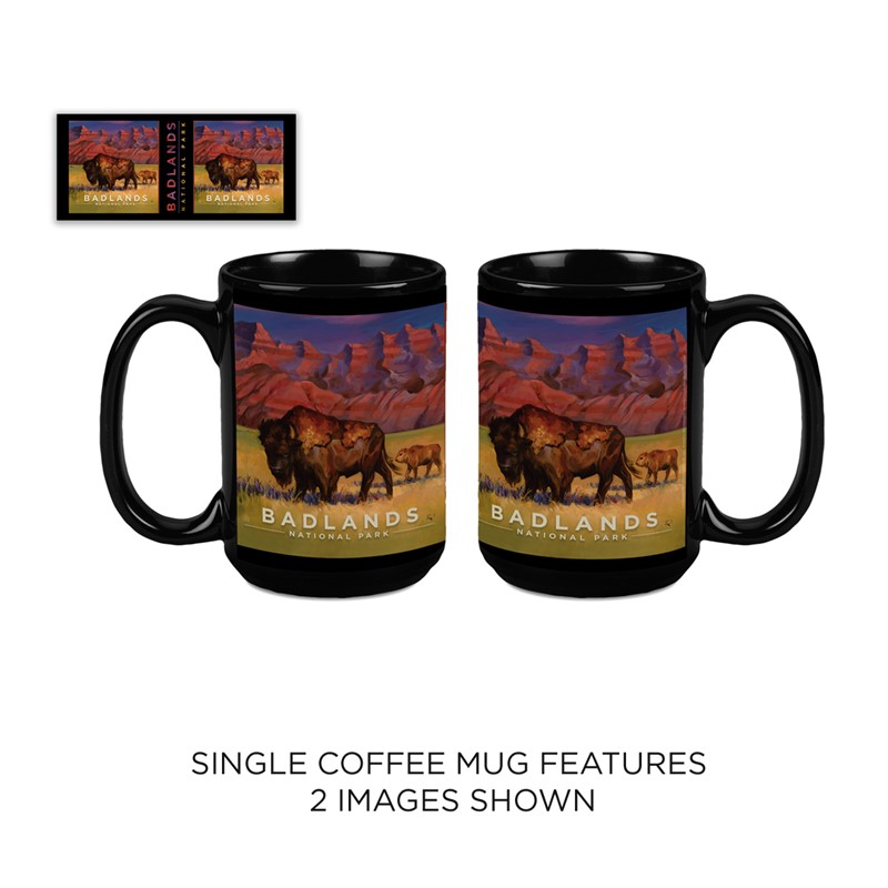 Badlands NP Bison Mug | Printed in the USA