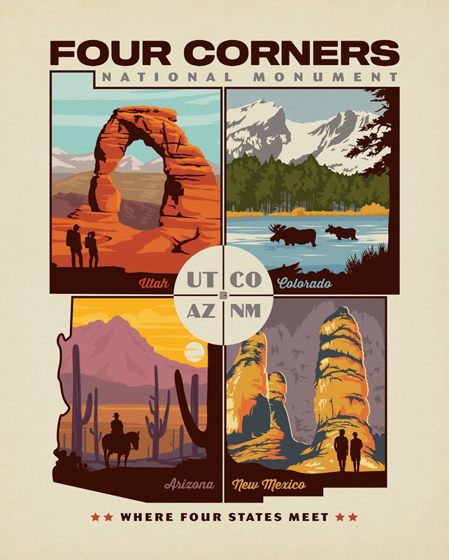 Four Corners Print | 8" x 10" Print