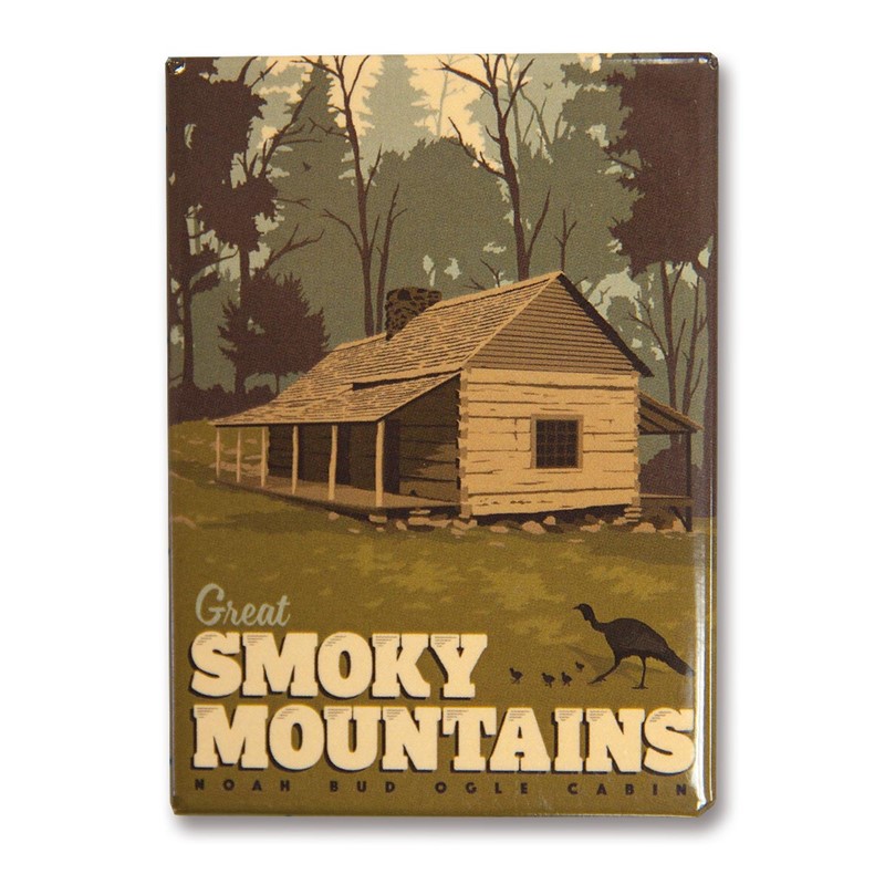 Great Smoky Noah Bud Ogle Cabin | American made metal magnets