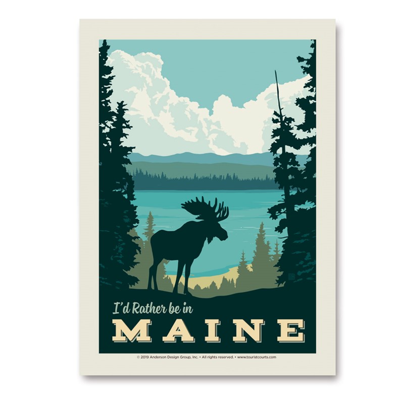 ME Moose Lake Hills Vert Sticker | Vertical Sticker