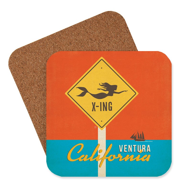 Ventura, CA Mermaid X-Ing Coaster | American made coaster