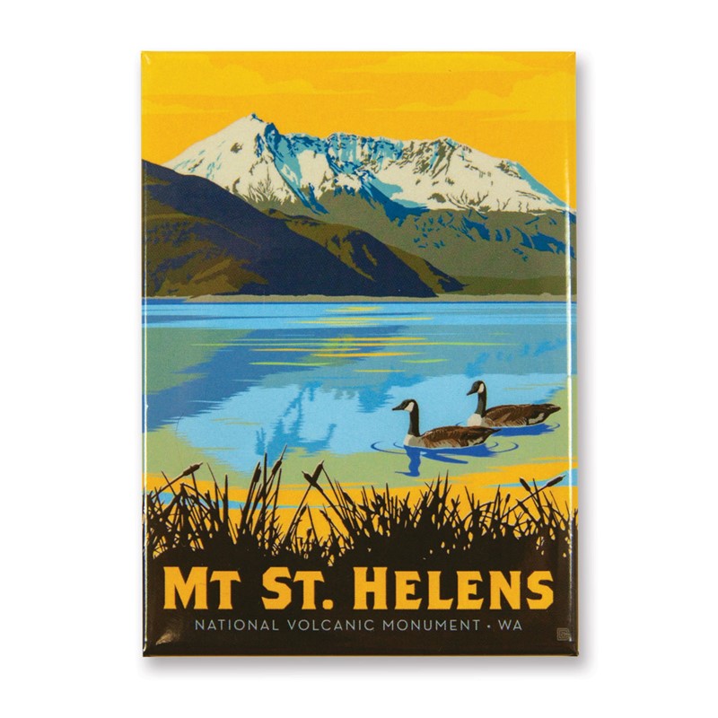 WA, Mount St. Helens Magnet | Metal Magnet