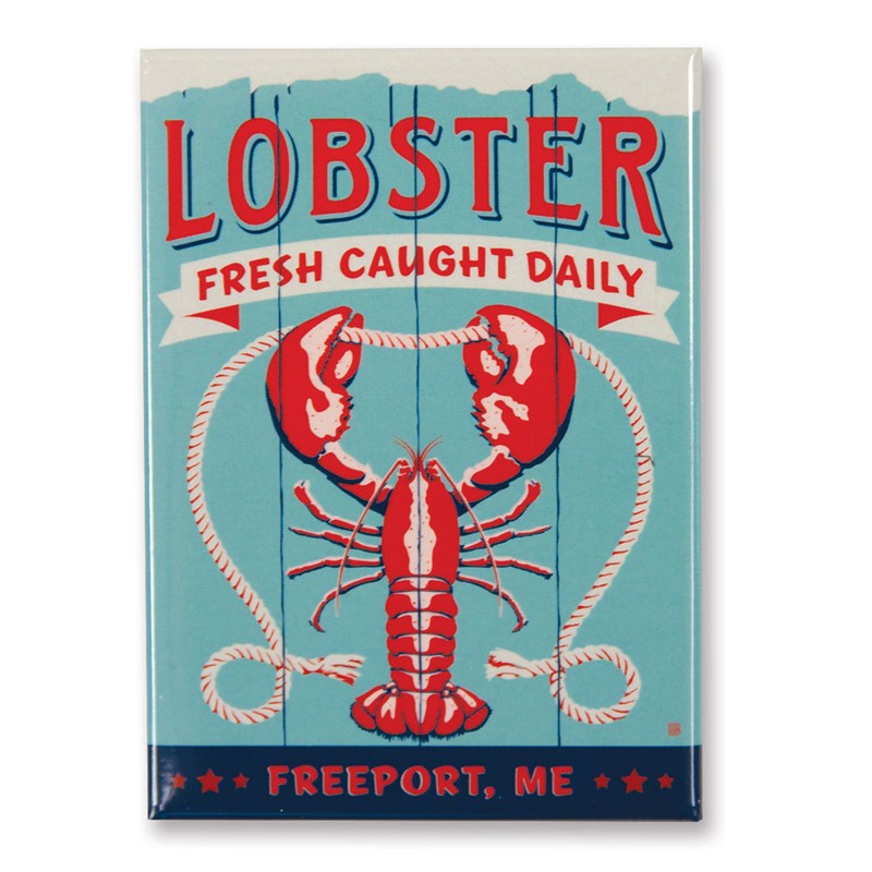 ME Lobster Freeport Magnet | American Made Magnet