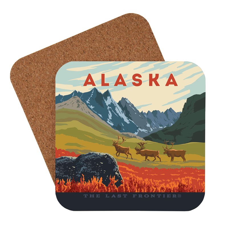 AK Frontier Caribou Coaster | American made coaster