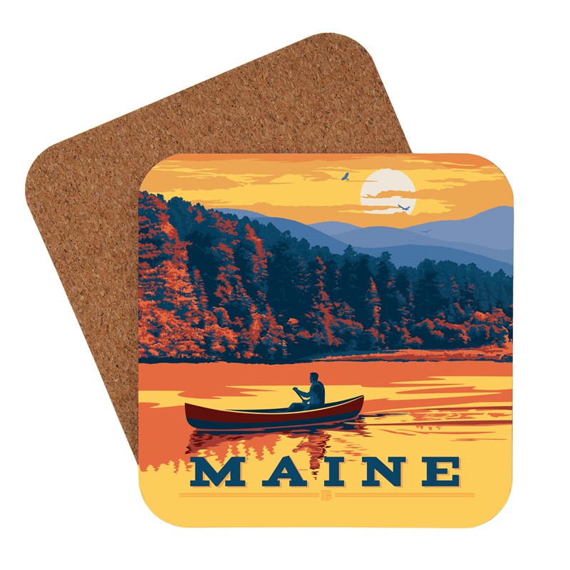 ME Canoe Coaster | American Made Coaster