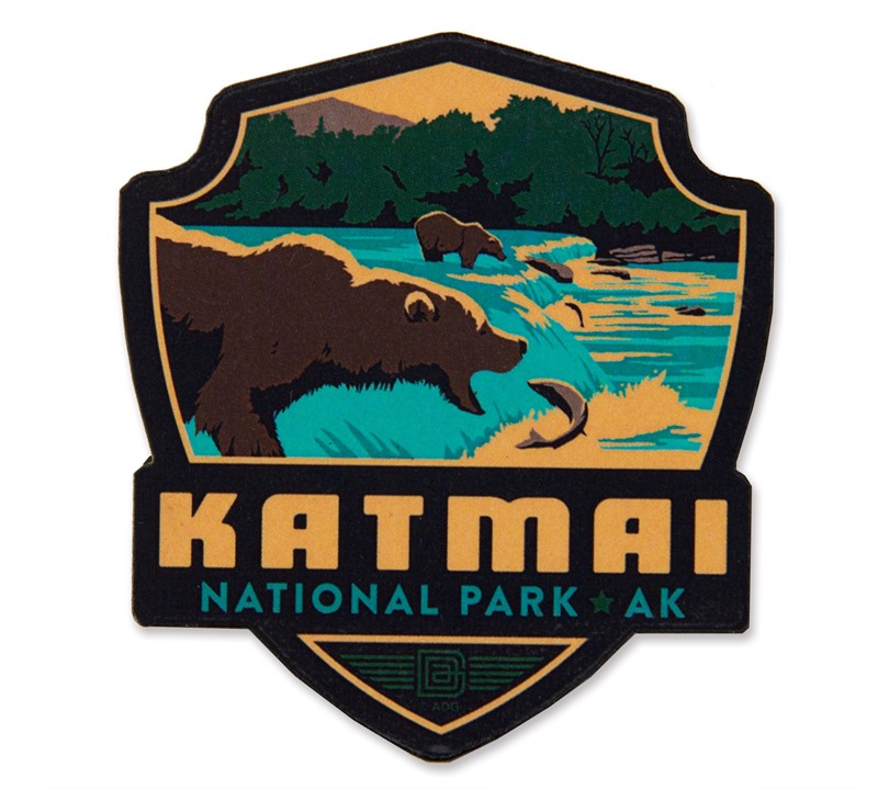 Katmai Emblem Wooden Magnet | American Made