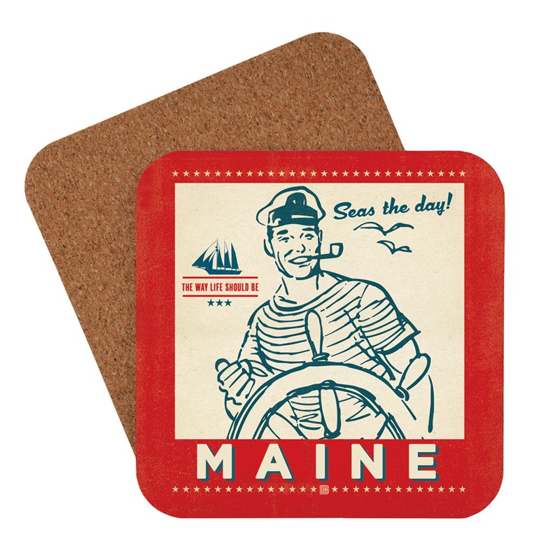 ME Seas the Day Coaster | American made coaster