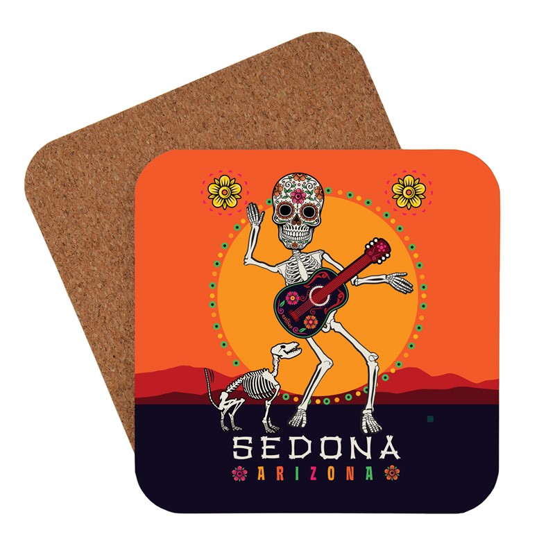 Sedona, AZ Dancing Skeleton Coaster | American Made Coaster