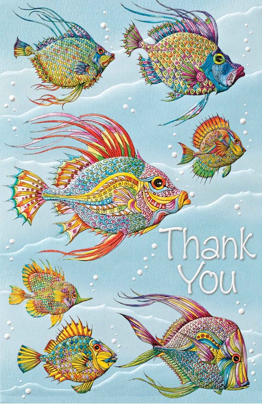 Thankful Fishes | Tropical fish greeting cards