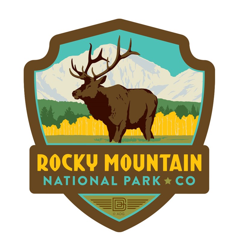 Rocky Mountain Elk Emblem Wooden Magnet | American Made