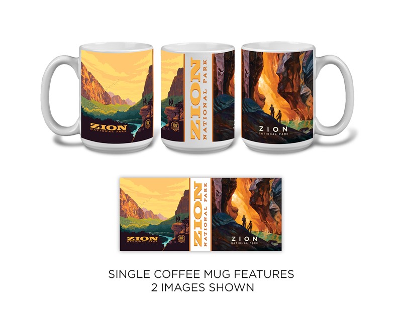 Zion 100th/Zion Virgin River Narrows Mug | National Parks themed mugs