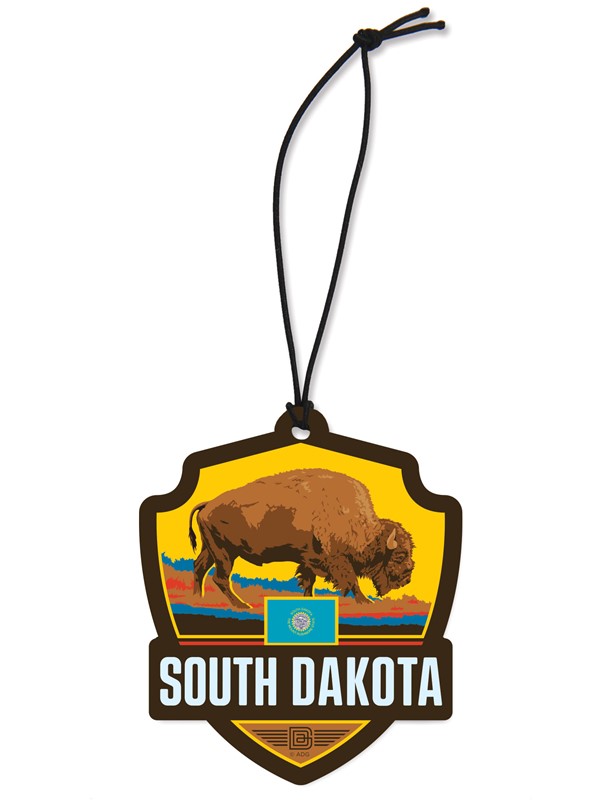 SD Bison Emblem Wooden Ornament | American Made