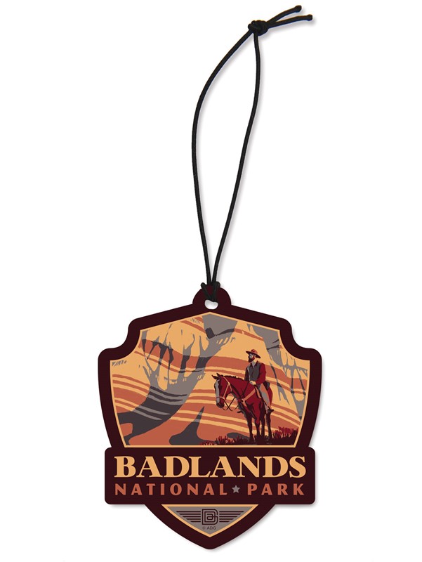 Badlands NP Song of Solitude Emblem Wood Ornament | American Made