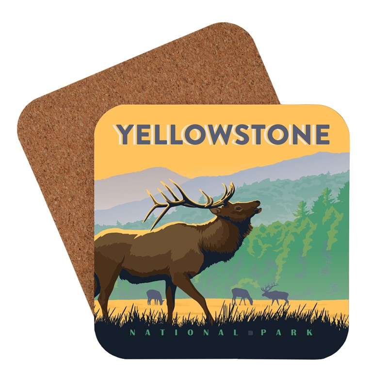 Yellowstone Bugling Elk Coaster | American made coasters