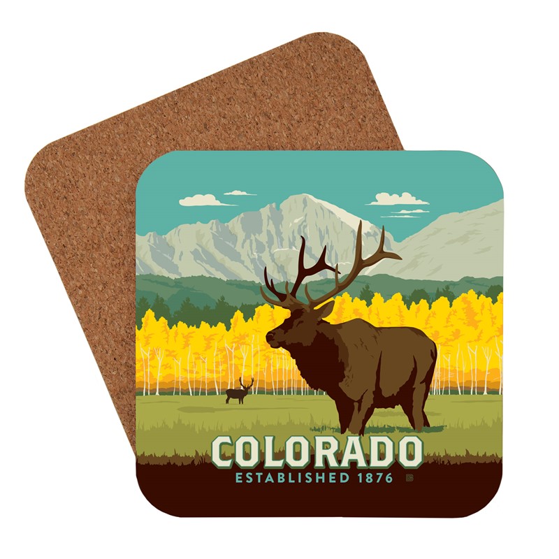 Elk CO Coaster | American made coaster