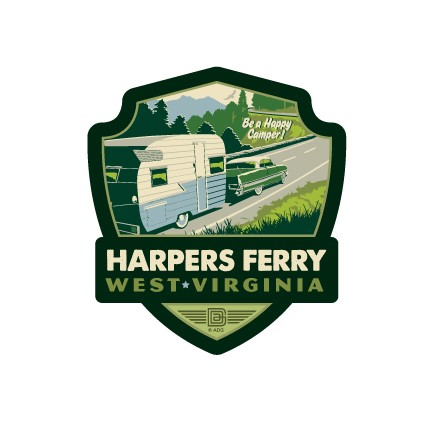 "Harpers Ferry WV" Emblem Sticker | American Made