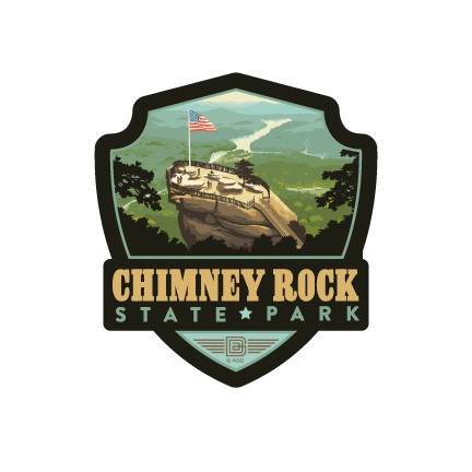 Chimney Rock State Park Emblem Magnet | Made in the USA