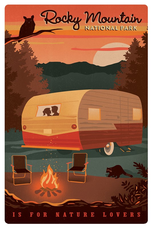 Rocky MTN NP is for Nature Lovers Magnetic PC | Themed Magnet Postcard