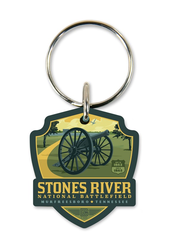 Stones River Battlefield Emblem Wooden Key Ring | American Made