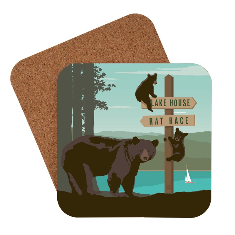 Lake House Sign Post Coaster | American Made Coaster