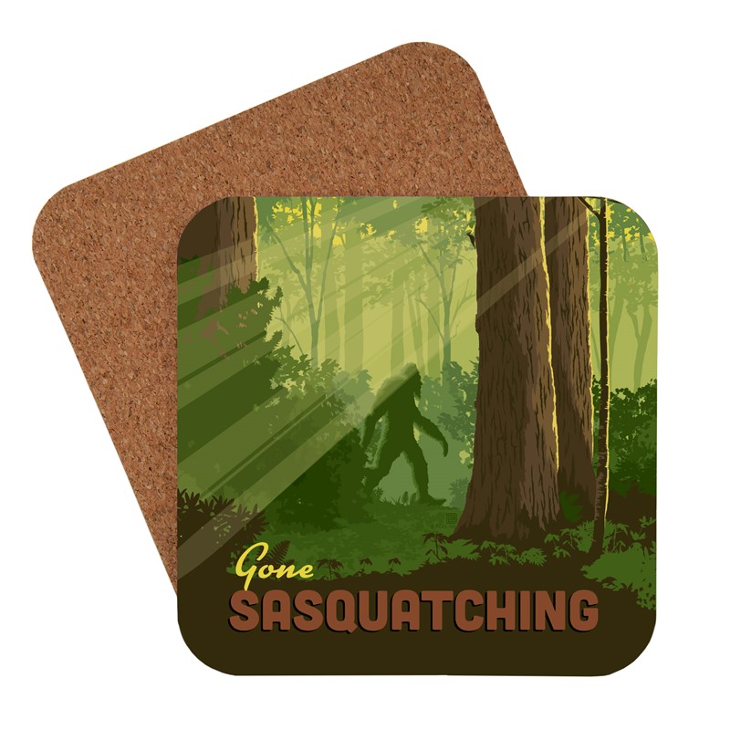 Gone Sasquatching Coaster | American Made Coaster