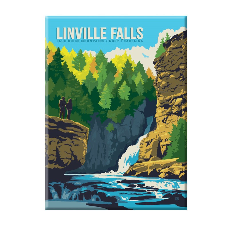 Linville Falls NC Magnet | National Park themed magnets