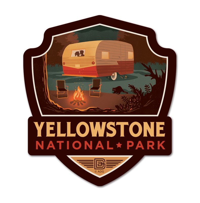 Yellowstone National Park is for Nature Lovers Emblem Wooden Magnet | American Made