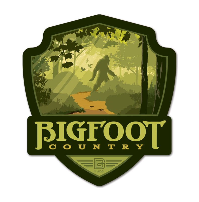 Bigfoot Country Emblem Wooden Magnet | American Made