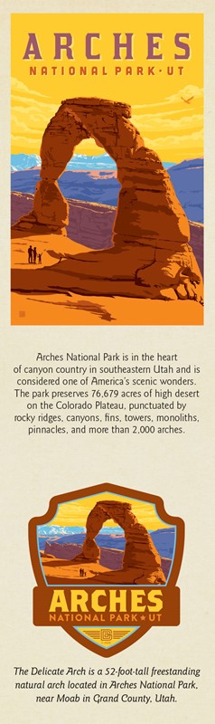 Arches NP Delicate Arch Sunset Bookmark | Bookmarks