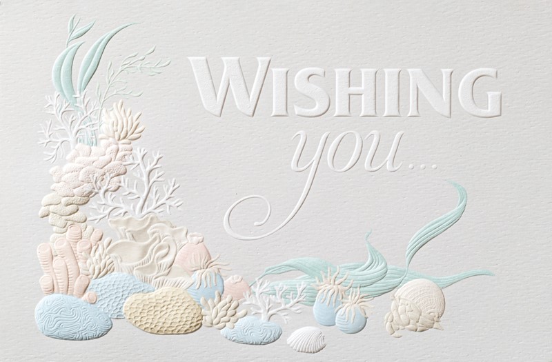 Wishing You | Seashell themed Christmas cards