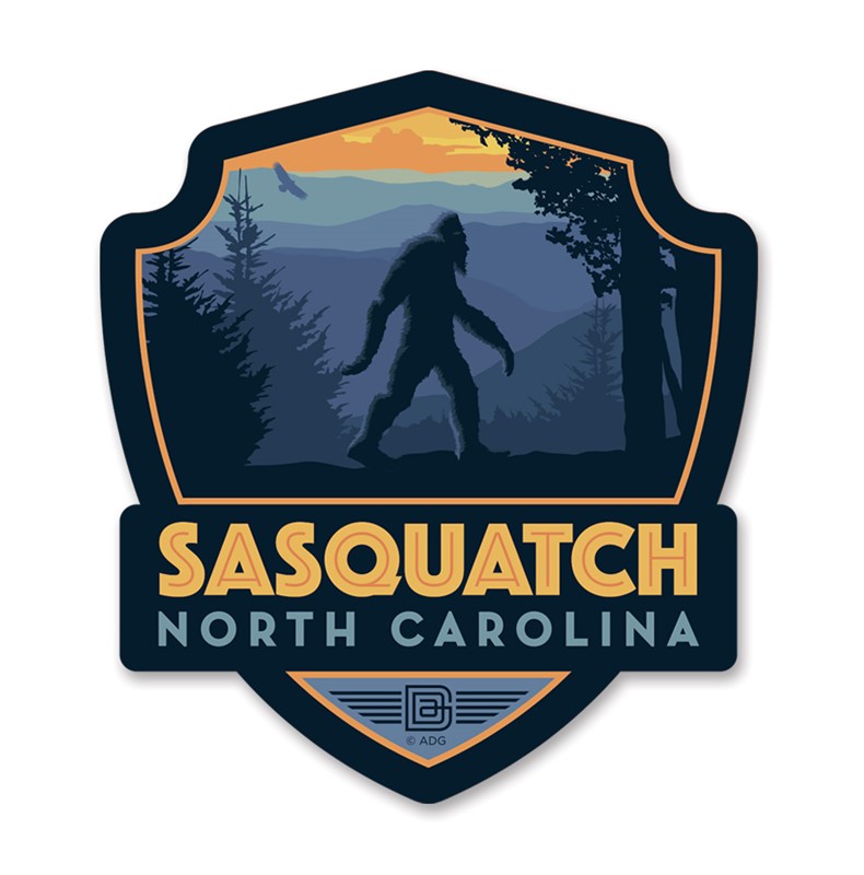 Sasquatch NC Emblem Wooden Magnet | American Made