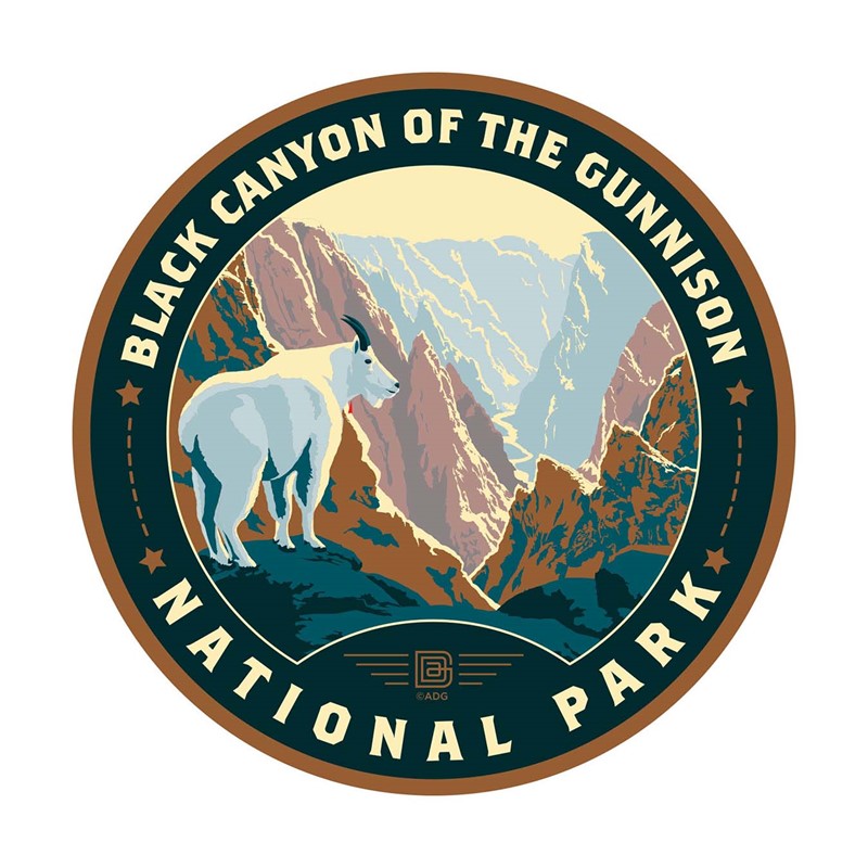 Black Canyon of the Gunnison NP Circle Sticker | Made in the USA