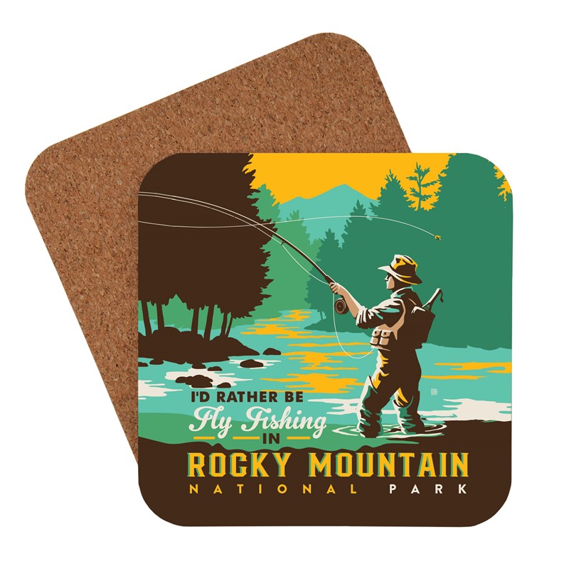 RMNP Fly Fishing Coaster| American made coaster