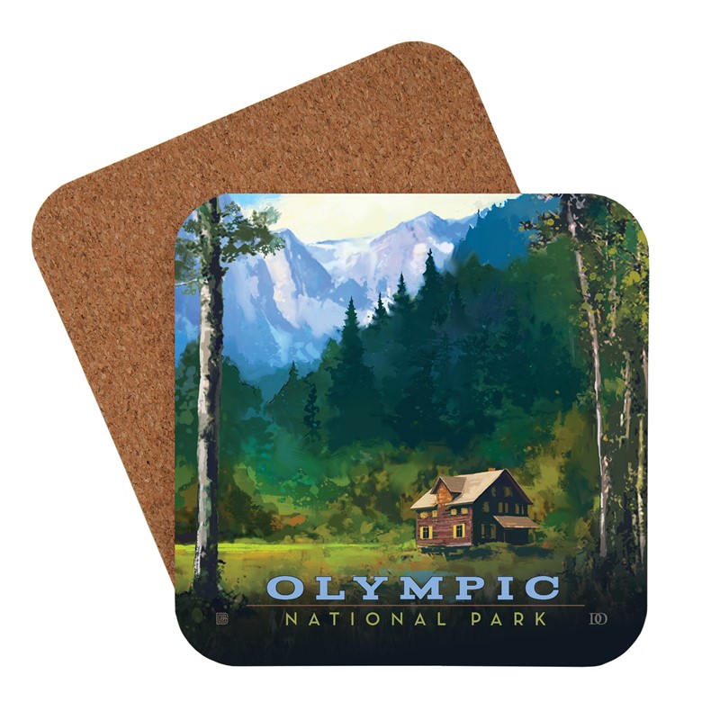 Olympic NP Enchanted Valley Chalet Coaster | American Made Coaster