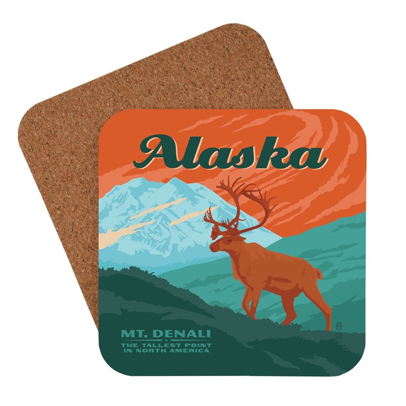 Denali NP Caribou Coaster | American made coaster