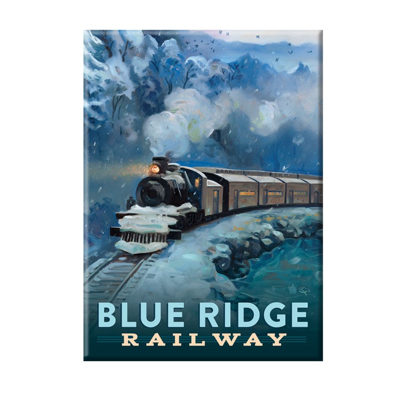 Blue Ridge Railway Magnet | Metal Magnet