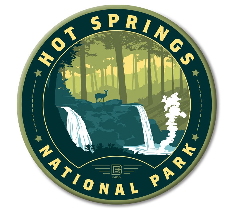 Hot Springs NP Circle Magnet | Circle Magnets