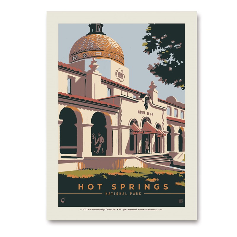 Hot Springs NP Quapaw Baths Vertical Sticker | Vertical Sticker