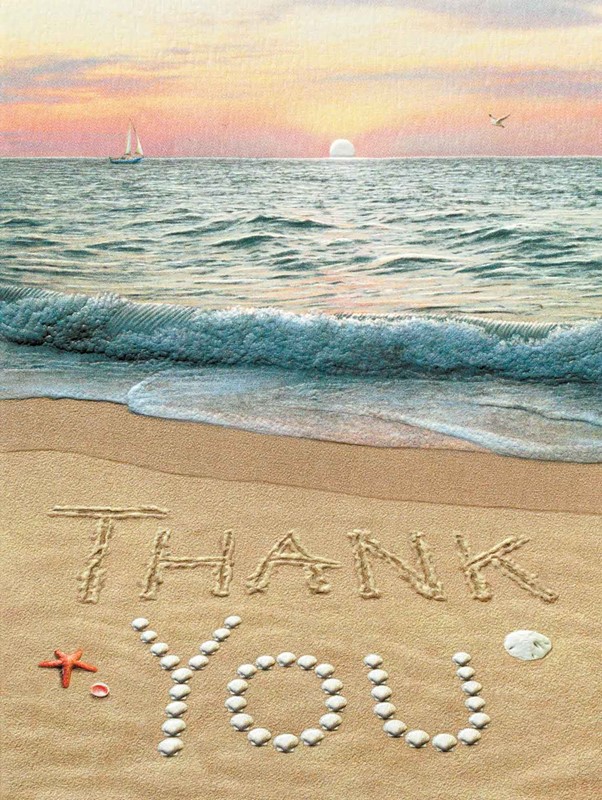 Ocean of Thanks | Beach themed greeting cards