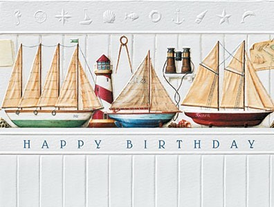 Sailing Ships | Boating birthday note cards