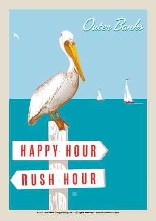 Outer Banks Rush Hour / Happy Hour | Postcard